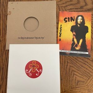 Home Art Drawing & Illustrations - Red and Cream Decorative Floral Print